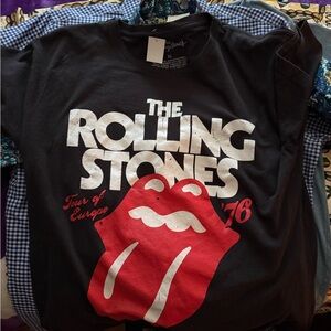 The Rolling Stones Black Red Graphic Short Sleeve Tee